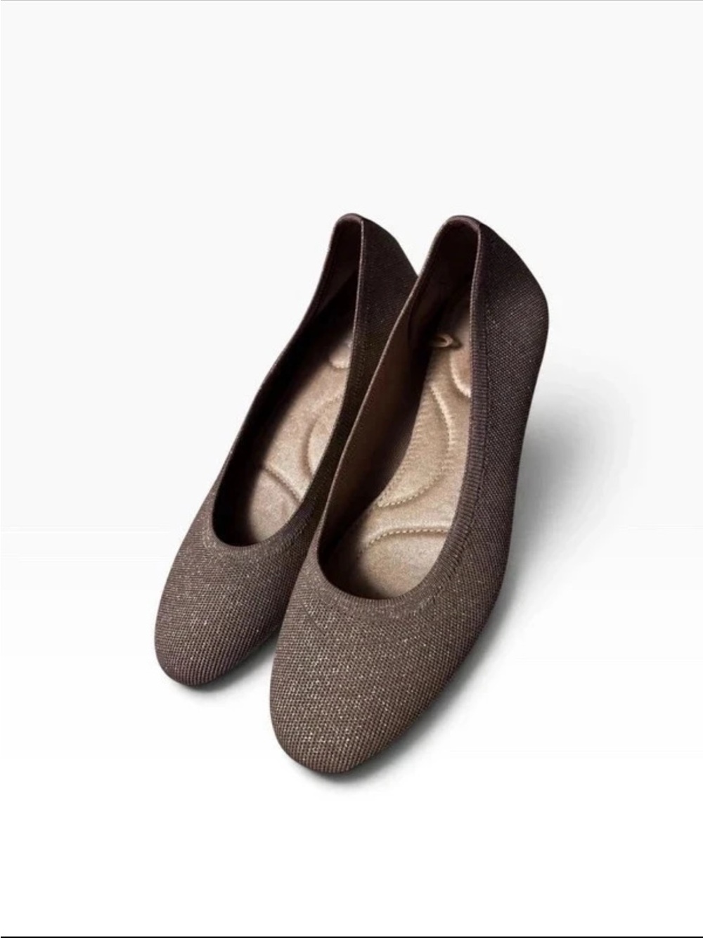 Old Navy Women's Brown Knit Ballet Flats